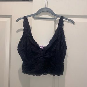 Savage x Fenty: Floral Lace Bralette - Black